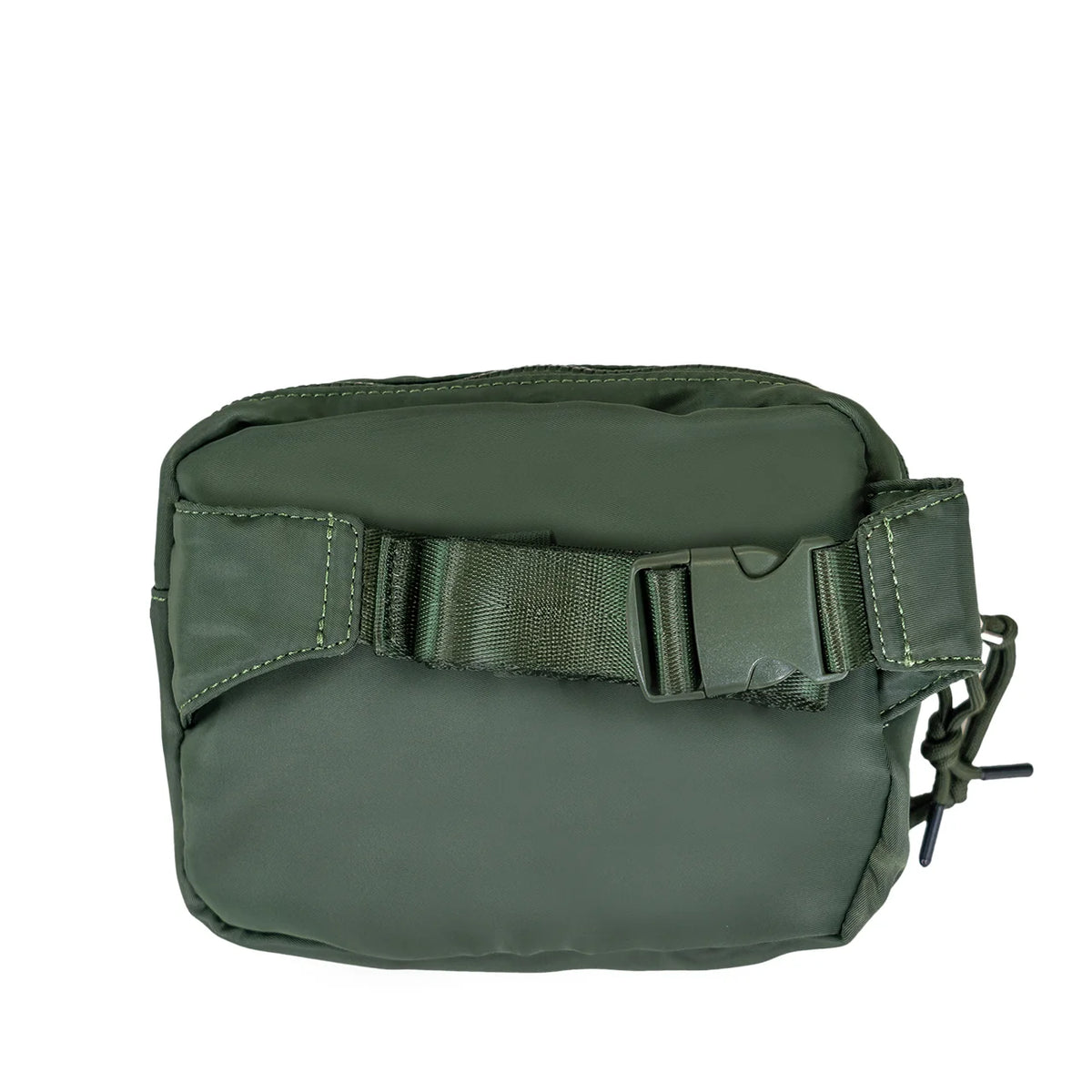 SQUARE DOUBLE ZIP WAIST BAG/SLING OLIVE